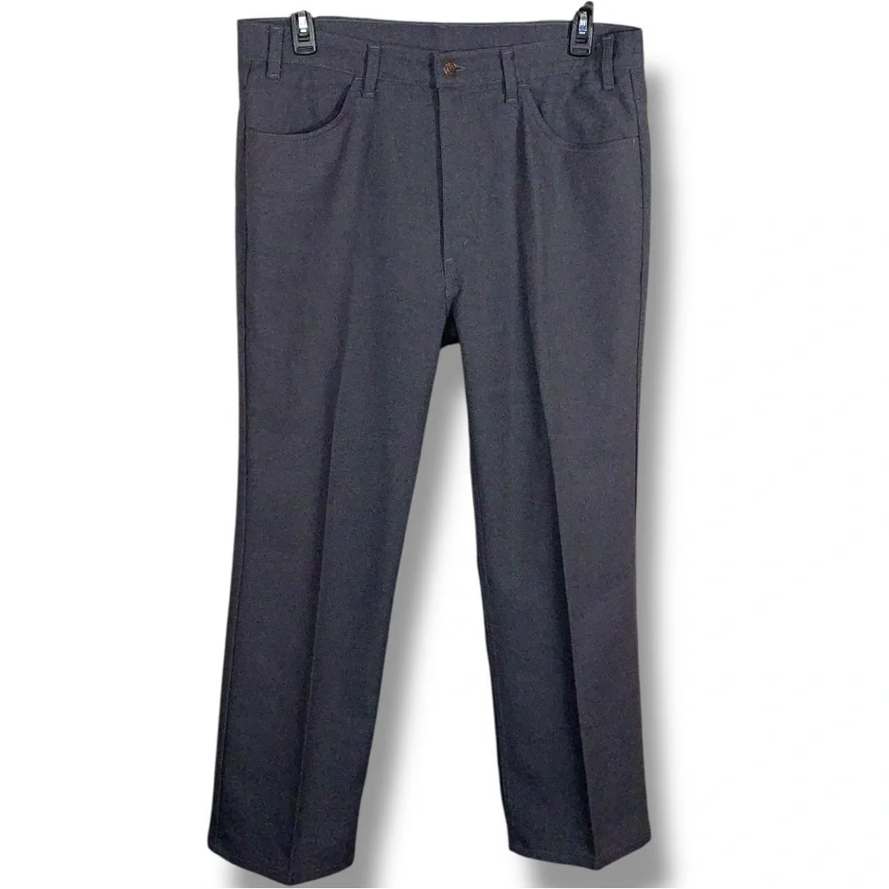 Vintage 36 Waist Levi’s Grey Pleated Trousers Mens Western Classic